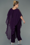 Robe De Soirée Grande Taille Mousseline Violet Foncé ABT080