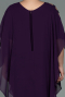 Robe De Soirée Grande Taille Mousseline Violet Foncé ABT080