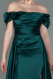 Robe De Soirée Satin Longue Émeraude ABU2903