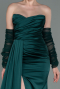 Robe de Soirée Longue Satin Émeraude ABU3175