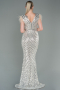 Robe De Soirée Longue Beige ABU881