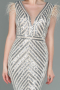 Robe De Soirée Longue Beige ABU881