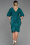 Robe de Soirée Grande Taille Midi Vert ABK1801