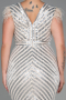 Robe De Soirée Longue Beige ABU1044