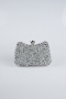 Sac de Soirée Luxe Pierreux Argent SH828