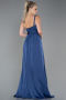 Robe de Soirée Longue Mousseline Indigo ABU3204