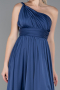 Robe de Soirée Longue Mousseline Indigo ABU3204