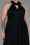 Robe de Soirée Grande Taille Longue Noir ABU3253