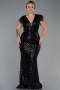 Robe de Soirée Longue Noir ABU1044