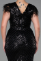 Robe de Soirée Longue Noir ABU1044