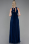 Robe De Soirée Longue Bleu Marine ABU3252