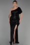 Robe Grande Taille Longue Noir ABU1893
