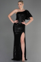 Robe Queue de Poisson Longue Noir ABU1891