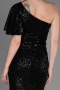 Robe Queue de Poisson Longue Noir ABU1891