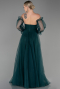Robe de Soirée Longue Émeraude ABU2076