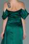 Robe de Soirée Longue Satin Émeraude ABU2661