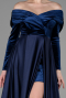 Robe de Soirée Longue Bleu Marine ABU2083
