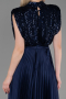 Robe de Soirée Longue Bleu Marine ABU3326