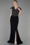 Robe Queue de Poisson Longue Noir ABU3102