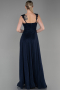 Robe De Soirée Longue Bleu Marine ABU2307