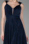 Robe De Soirée Longue Bleu Marine ABU2307