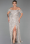 Robe Grande Taille Longue Squameuse Vison ABU2973