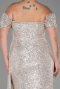 Robe Grande Taille Longue Squameuse Vison ABU2973