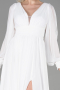 Robe de Soirée Longue Mousseline Blanc ABU1702