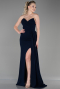 Robe de Soirée Longue Bleu Marine ABU3344