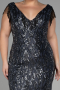 Robe De Invitation Grande Taille Midi Anthracite ABK1873