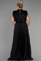 Robe Grande Taille Longue Noir ABU3341