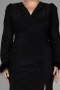 Robe de Soirée Grande Taille Longue Noir ABU2832