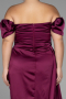 Robe De Soirée Grande Taille Satin Longue Couleur Cerise ABU1626