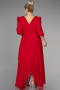 Robe Grande Taille Midi Mousseline Rouge ABK1083