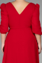Robe Grande Taille Midi Mousseline Rouge ABK1083