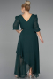 Robe Grande Taille Midi Mousseline Émeraude ABK1083