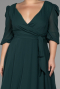 Robe Grande Taille Midi Mousseline Émeraude ABK1083