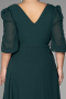 Robe Grande Taille Midi Mousseline Émeraude ABK1083