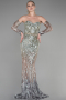 Robe Queue de Poisson Longue Menthe ABU3396
