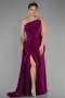 Robe Grande Taille Longue Prune ABU3132