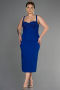 Robe De Invitation Grande Taille Midi Bleu Saxe ABK1882