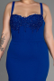 Robe De Invitation Grande Taille Midi Bleu Saxe ABK1882