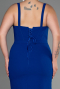 Robe De Invitation Grande Taille Midi Bleu Saxe ABK1882