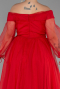 Robe Grande Taille Longue Rouge ABU1535