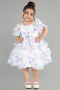 Robe de Soirée Enfants Courte Blanc ABK1768