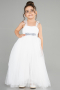 Robe de Soirée Enfants Longue Blanc ABU3031