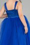 Robe De Soirée Enfants Longue Bleu Saxe ABU3031