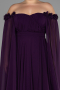 Robe Grande Taille Longue Mousseline Violet ABU3464