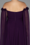 Robe Grande Taille Longue Mousseline Violet ABU3464