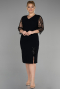 Robe De Soirée Grande Taille Midi Noir ABK1783